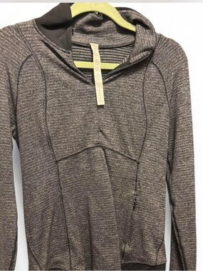 Lululemon Quarter-Zip Heathered Brown Athletic Pullover